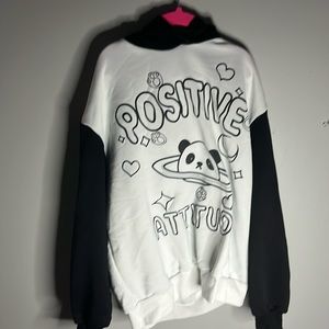 Black and white hoddie